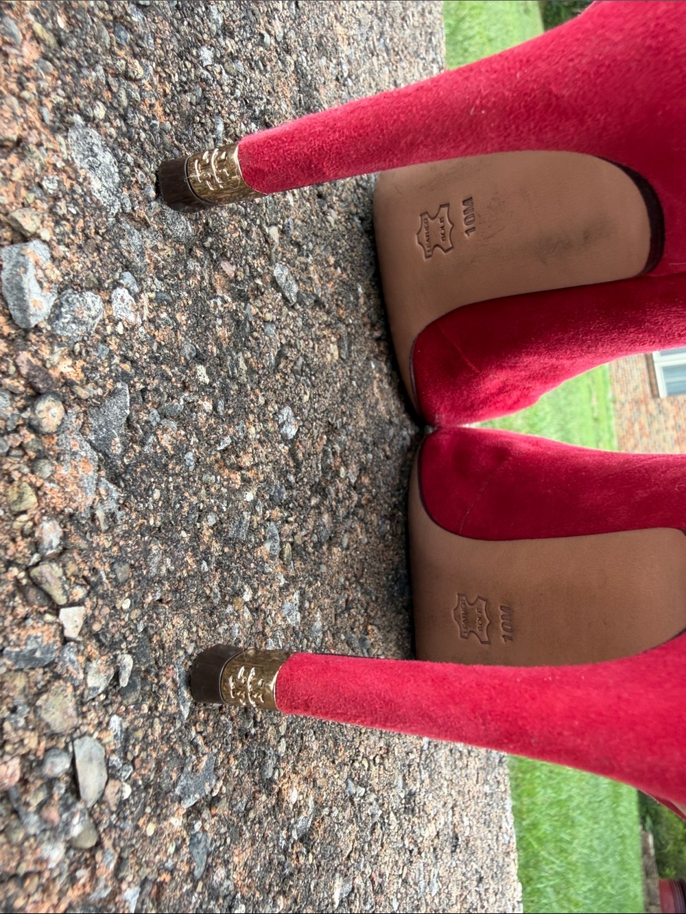 Tory Burch Pink Suede Pointed-Toe Pumps - Picture 5 of 7